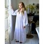 Ladies Long Sleeve Embroidered Nightdress With Lace 'Clarissa', thumbnail 3 of 10