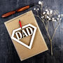 Diamond Dad Father's Day Card With Woodcut Keepsake, thumbnail 4 of 6