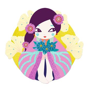 Make Your Own Glitter Art Sequin Craft Kit Onnanoko, 3 of 6