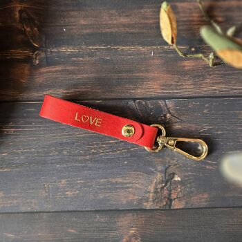 Personalized Leather Clasp Keyring And Keychain, 8 of 11