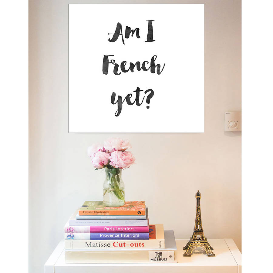 French Typography Print By Ruby and B