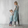 Linen Crossover Pinafore Apron For Women And Kids, thumbnail 7 of 12