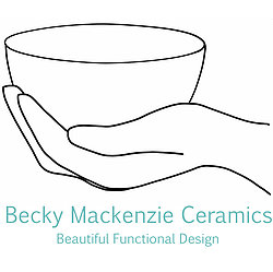 Line drawing of a hand cupping a simple ceramic bowl
