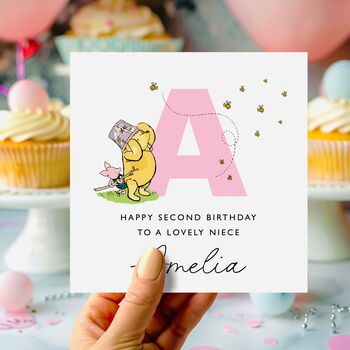 Initial Birthday Card Winnie The Pooh Nephew *Fully Personalised, 2 of 2