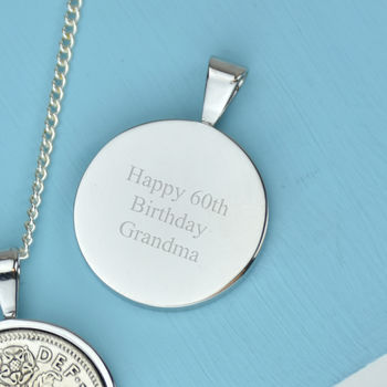60th Birthday 1962 Sixpence Coin Necklace, 11 of 12