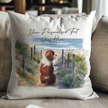 Personalised Cavalier King Charles Spaniel Dog Beach Walk Collection, 3 of 7