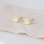 Mini 18ct Gold Plated Disc Stud Earrings, thumbnail 1 of 10
