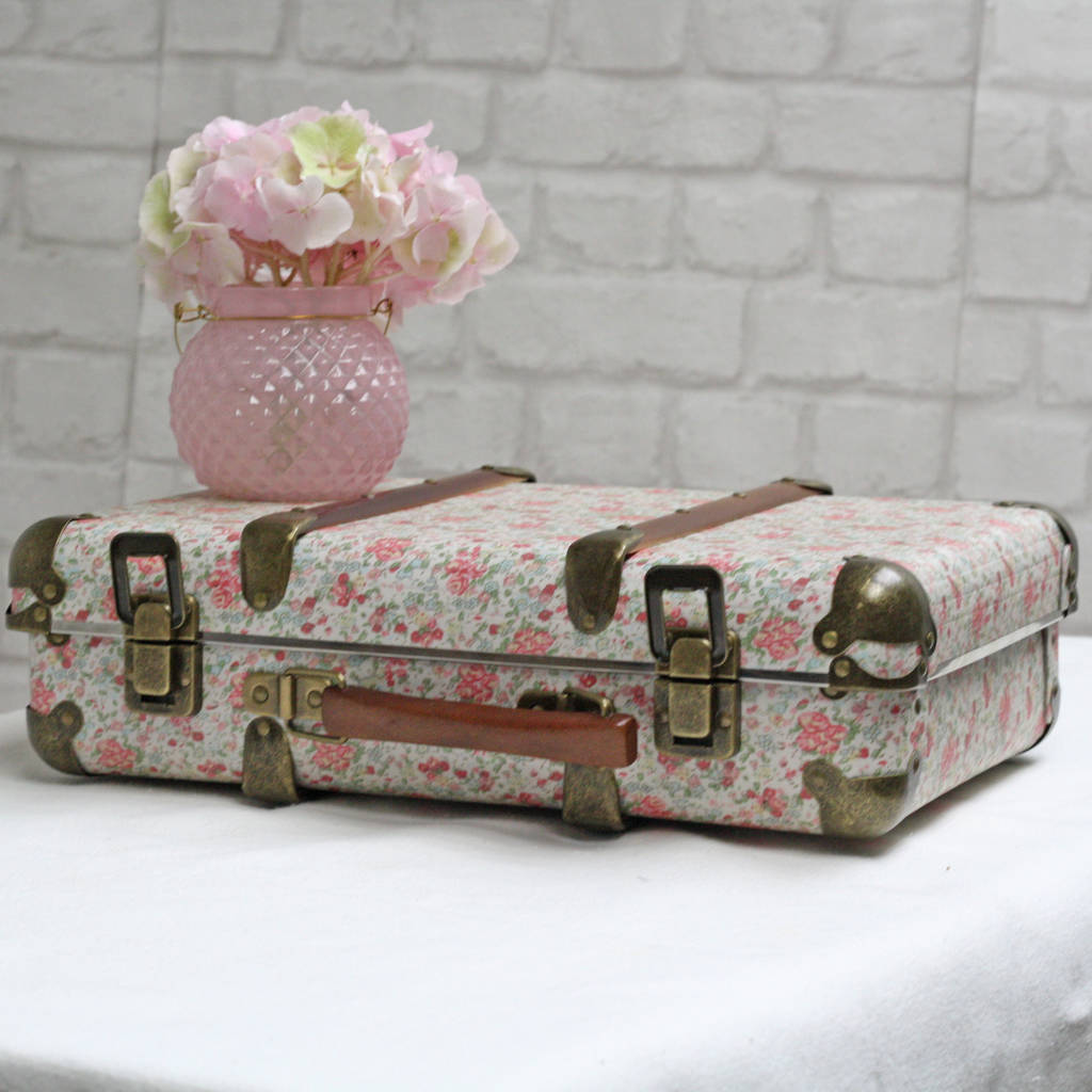 Floral Vintage Suitcase By The Wedding of my Dreams