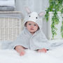 Personalised Sweet Pea Bunny Baby Towel, thumbnail 1 of 8