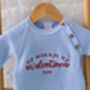 My Mummy's My Valentine Embroidered Personalised New Baby Romper In Four Colours, thumbnail 4 of 12