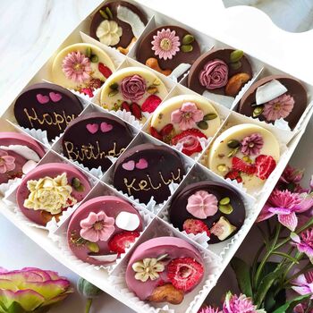 Personalised Rounds Artisan Chocolate Mendiants Box, 2 of 9