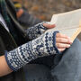 Alpaca Fair Isle Fingerless Mitts, thumbnail 1 of 10