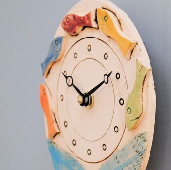 Wall Clock With Shoal Of Fish, 5 of 7
