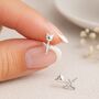 Sterling Silver Rosebud Stud Earrings – 8mm X 4mm, thumbnail 1 of 5