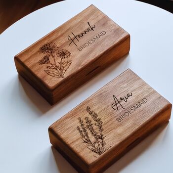Personalised Walnut Wooden Jewelry Box, 3 of 6