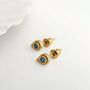 Turquoise Boho Paisley Stud Earrings, thumbnail 1 of 3