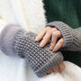 Cosy Cable Knit Fingerless Gloves, thumbnail 9 of 11