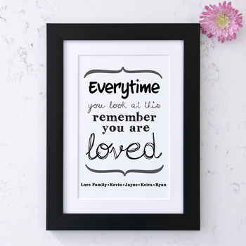 Personalised 'You Are Loved' Art Print, 4 of 10