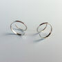 Sterling Silver Minimalist Twisted Hoop Earrings, thumbnail 3 of 6