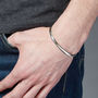 Men's Open Silver Bracelet, thumbnail 2 of 8