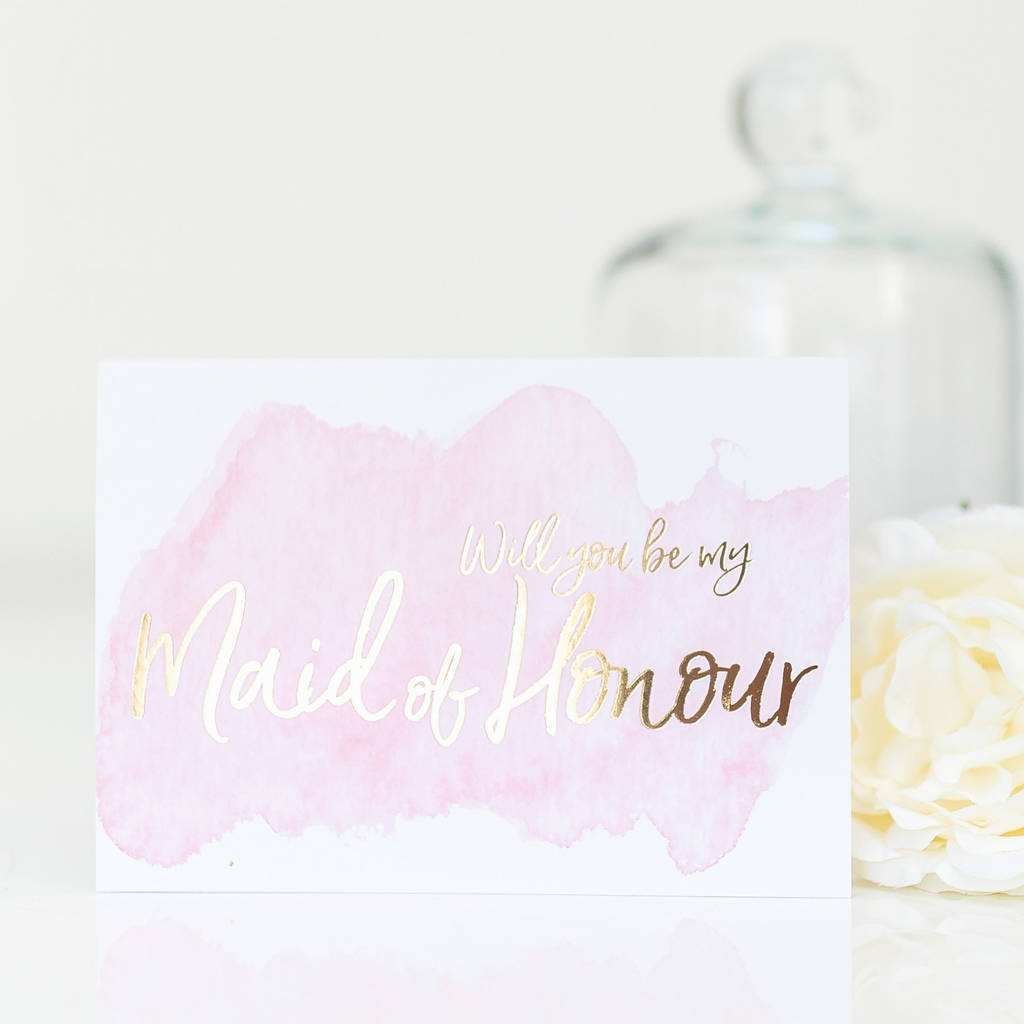 Will You Be My Maid Of Honour Personalised Gift Set By Team Hen Will You Be My Maid Of Honour Personalised Gift Set