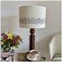 Porthleven Embroidered Lampshade, thumbnail 3 of 4