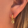Guiding North Star Rhodolite Mini Hoops Gold Plated, thumbnail 1 of 8