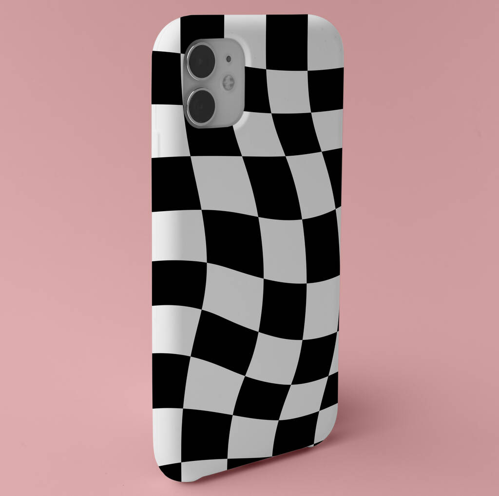 Wavy Checkerboard Phone Case, 1 of 3