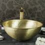 Solid Brass Vessel Sink For Kitchen And Bathroom, 400 Mm Diameter, thumbnail 9 of 10