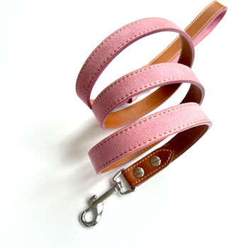 Pink Leather Dog Lead, 4 of 6