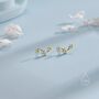 Sterling Silver Small Star Trio Stud Earrings, thumbnail 4 of 10