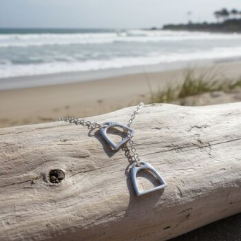 Personalised Stirrup Necklace, Silver Or Gold, 9 of 11