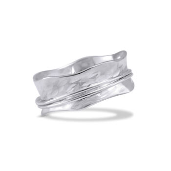 Textured Sterling Silver Spinning Ring, 7 of 8