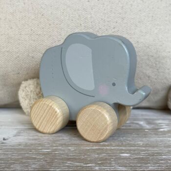 Wooden Push Toy Elephant, 2 of 3