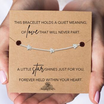 Pregnancy Loss Gift With A Gold Plated Or Silver Plated Star Bracelet And Card, 12 of 12
