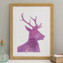 Stags Head Personalised Family Or Friends Print, thumbnail 7 of 11