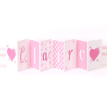 Personalised Girl's Name Banner Card, 3 of 8
