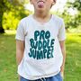 'Pro Puddle Jumper' Organic Cotton Kids' T Shirt, thumbnail 1 of 8