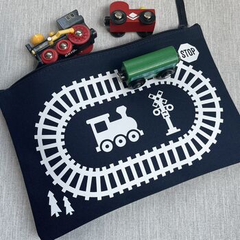 Personalised Railway Travel Play Mat Bag, 6 of 6