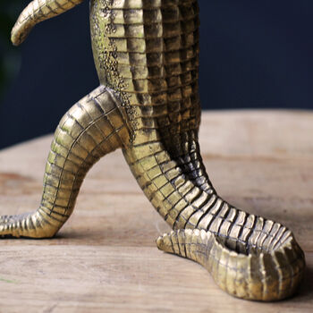 Gold Gobbling Crocodile Candlestick, 3 of 5