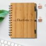 Personalised Eco Bamboo Notebook With Name, thumbnail 1 of 7