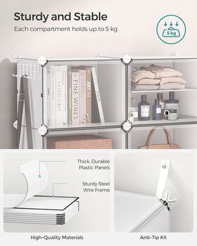 Six/Eight Slot Interlocking Shoe Rack Cabinet Organiser, 4 of 9