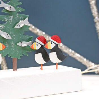 Christmas Tree With Puffins Decoration, 3 of 5