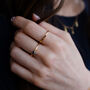 Personalised Simple Duo Birthstone Stacking Ring, thumbnail 4 of 9