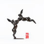 Boxing Hares Metal Sculpture, thumbnail 1 of 7