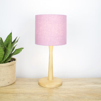 Linen Mauve Purple Lampshade, 4 of 9