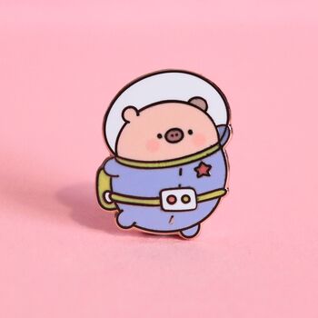 Space Pig Enamel Pin | Cute Pin Badge, 7 of 8