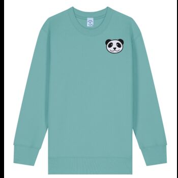 Childrens Organic Cotton Embroidered Panda Sweatshirt, 6 of 11