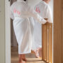 Personalised Wedding Waffle Dressing Gown With Piping, thumbnail 2 of 12