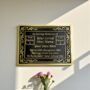 Personalised Brass Memorial Plaque Perfect For Garden Memorial, thumbnail 8 of 9